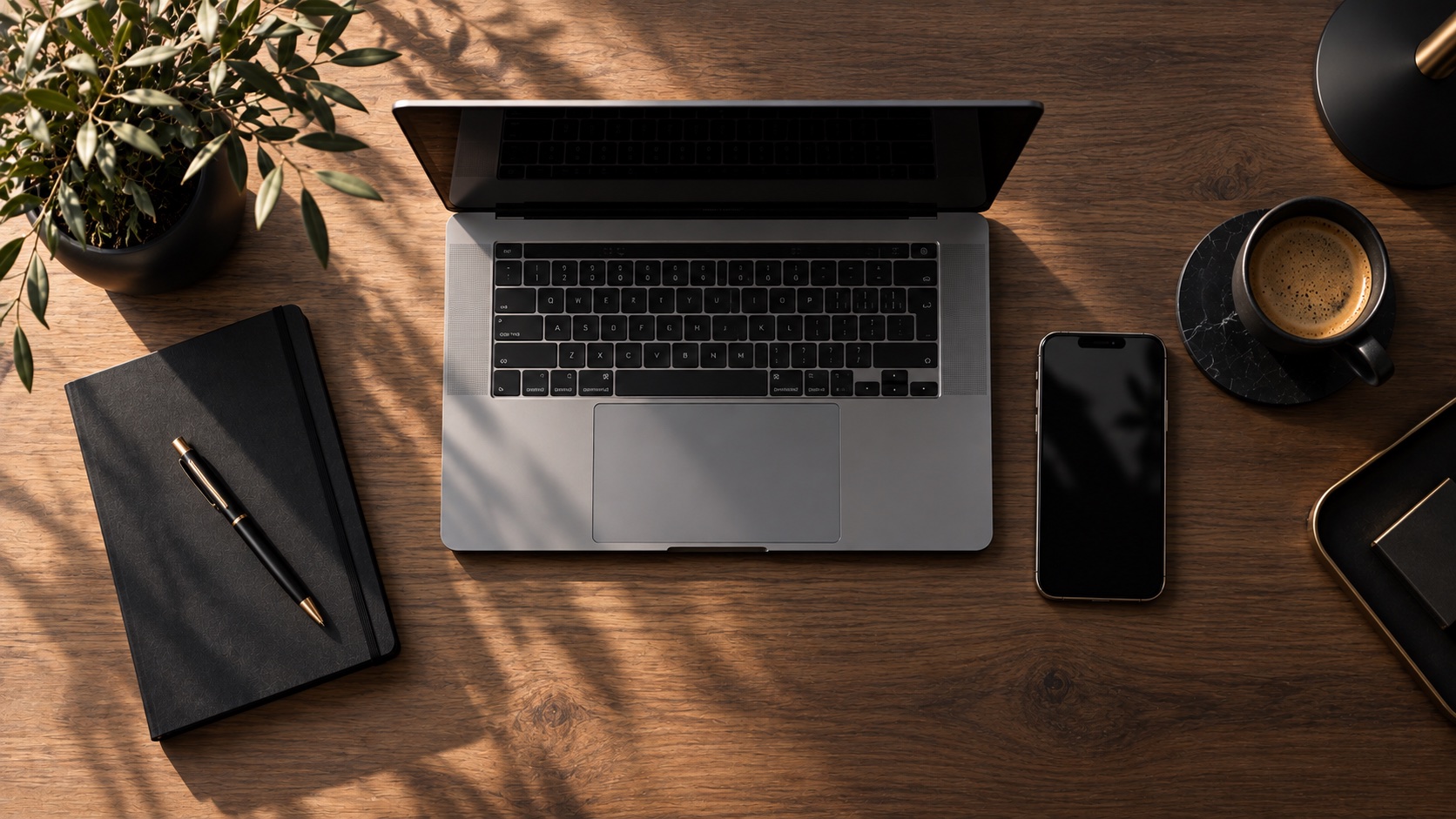 Espace de travail avec ordinateur portable